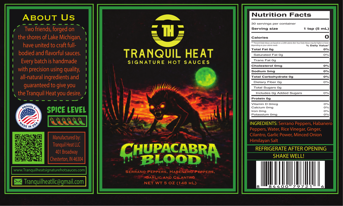Chupacabra Blood label